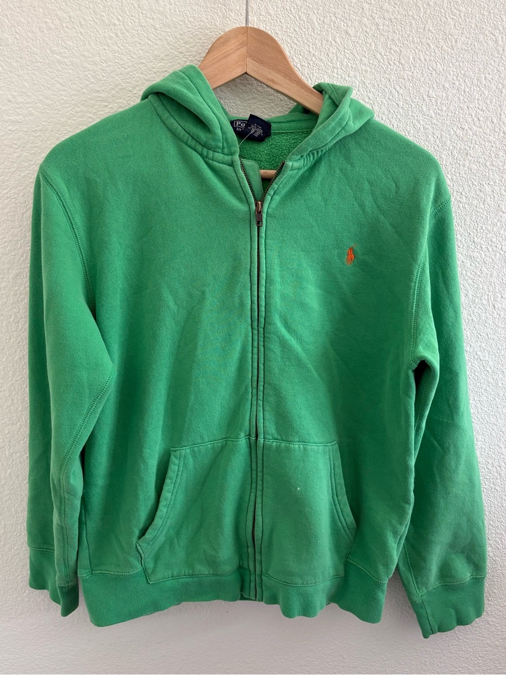 Polo Ralph Lauren Full Zip Hoodie Youth Large Women’s XS/S Y2K Pony Preppy